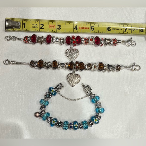 Multicolor Charm Bracelets Set - Picture 3 of 5